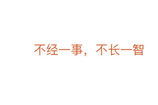 不經(jīng)一事,不長一智