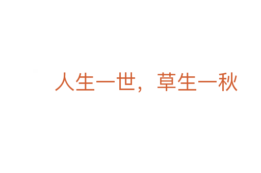人生一世，草生一秋