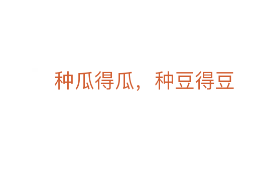 種瓜得瓜,種豆得豆