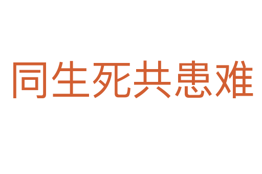 同生 共患難
