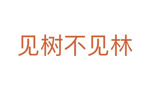 見樹不見林