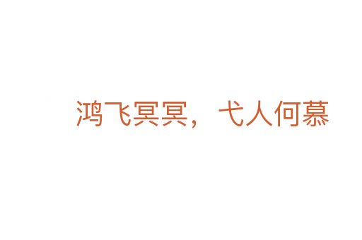 鴻飛冥冥,弋人何慕