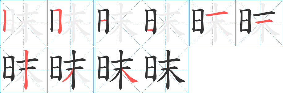 昩的筆順?lè)植窖菔?>
					
                    <hr />
                    <h2>昩的基本信息</h2>
                    <div   id=