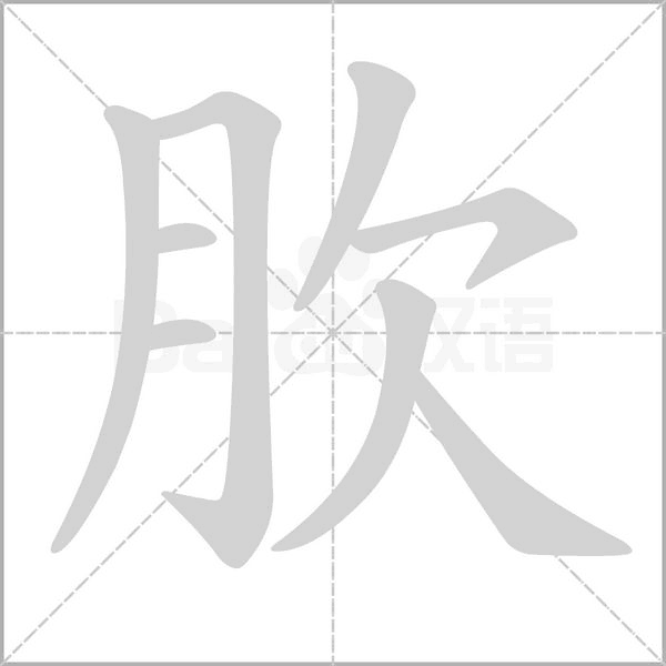 肷的筆順動畫演示